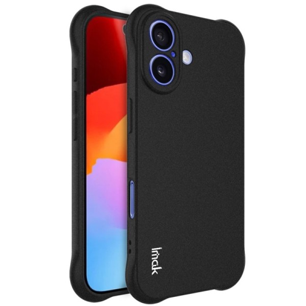 Усиленный твердый силиконовый Airbag матовый чехол "Imak" (TPU) - чёрный (iPhone 17)