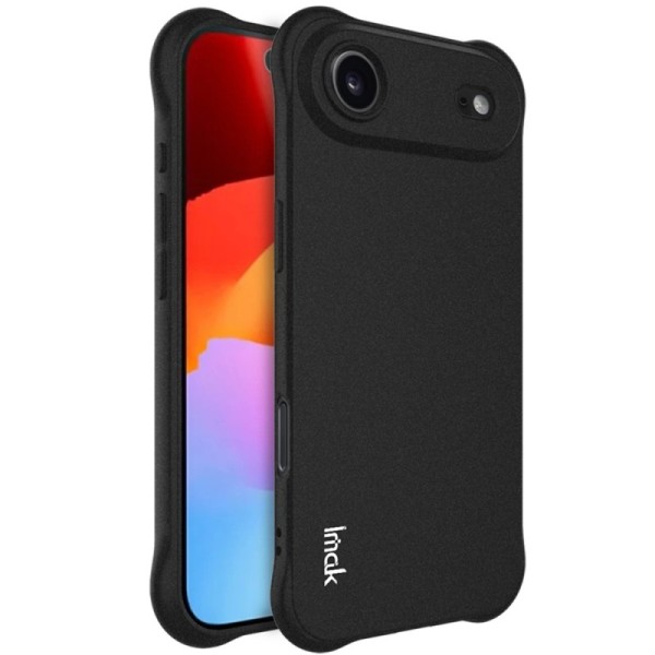 "Imak" pastiprinātas aizsardzības Airbag cieta silikona matēta (TPU) apvalks - melns (iPhone Air)