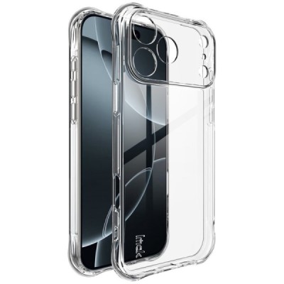 Apple iPhone 17 Pro Max "Imak" pastiprinātas aizsardzības cieta silikona (TPU) airbag dzidrs (caurspīdīgs) vāciņš | Vacins.lv
