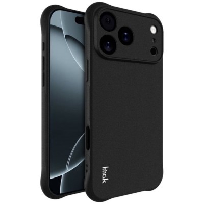 Apple iPhone 17 Pro Max "Imak" pastiprinātas aizsardzības Airbag cieta silikona matēta (TPU) melns vāciņš | Vacins.lv