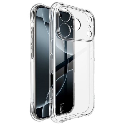 Apple iPhone 17 Pro "Imak" pastiprinātas aizsardzības cieta silikona (TPU) airbag dzidrs (caurspīdīgs) vāciņš | Vacins.lv
