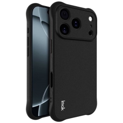 Apple iPhone 17 Pro "Imak" pastiprinātas aizsardzības Airbag cieta silikona matēta (TPU) melns vāciņš | Vacins.lv