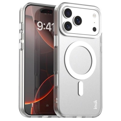 Apple iPhone 17 Pro Max "IMAK" Candy MagSafe matēts cieta silikona (TPU) apvalks - balts | vacins.lv