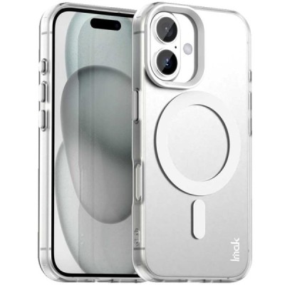 Apple iPhone 17 "IMAK" Candy MagSafe matēts cieta silikona (TPU) apvalks - balts | vacins.lv