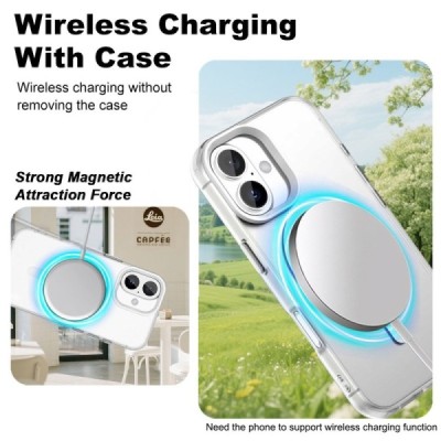Apple iPhone 17 "IMAK" Candy MagSafe твердый силиконовый матовый (ТПУ) чехол - белый | Vacins.lv
