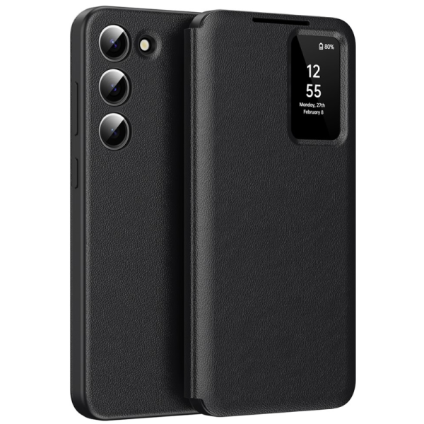 Чехол-книжка "Qing" Smart View Solid - черный (Galaxy S22 5G)