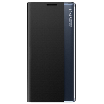Samsung Galaxy S22 Ultra Baoshi Side Line открываемый чёрный кожаный чехол - книжка | Vacins.lv