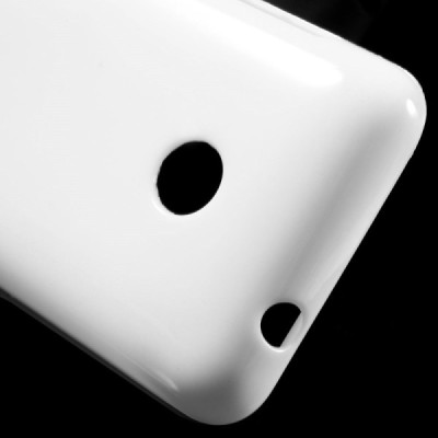 Nokia Lumia 530 (530 DS) baltas kieto silikono (TPU) dėklas - nugarėlė / Priedai.lt