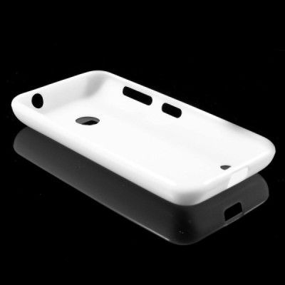 Nokia Lumia 530 (530 DS) baltas kieto silikono (TPU) dėklas - nugarėlė / Priedai.lt