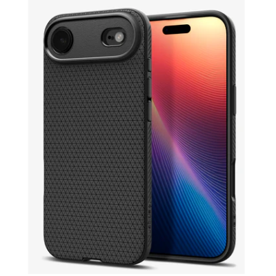 Apple iPhone Air "Spigen" Liquid Air melns cieta silikona apvalks | vacins.lv