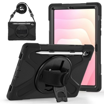 Samsung Galaxy Tab S11 pastiprinātas aizsardzības melns (360°) apvalks, vaciņš | Vacins.lv