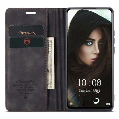 Xiaomi Redmi Note 10 Pro CaseMe Retro открываемый, Чёрного цвета, кожаный чехол – книжка | Vacins.lv