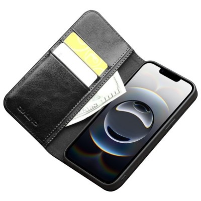 Чехол-книжка "QIALINO" - чёрный (iPhone 17e / 16e)