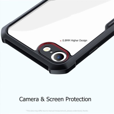 Apple iPhone 7 (iPhone 8, SE 2020) "XUNDD" dzidrs apmales melnā krāsā cieta silikona (TPU) akrils apvalks | Vacins.lv