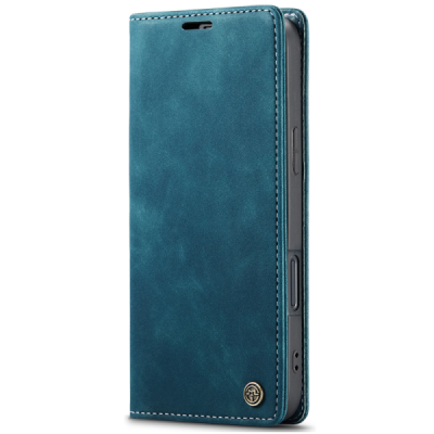 Apple iPhone 17 Pro Max CaseMe Retro Skin atvēramais ādas zaļš maciņš - maks | Vacins.lv