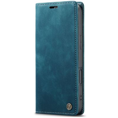 Apple iPhone 17 CaseMe Retro solīds atvēramais ādas zaļš maciņš - maks | Vacins.lv