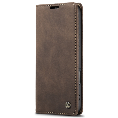 Apple iPhone Air CaseMe Retro solīds atvēramais ādas brūns maciņš - maks | Vacins.lv