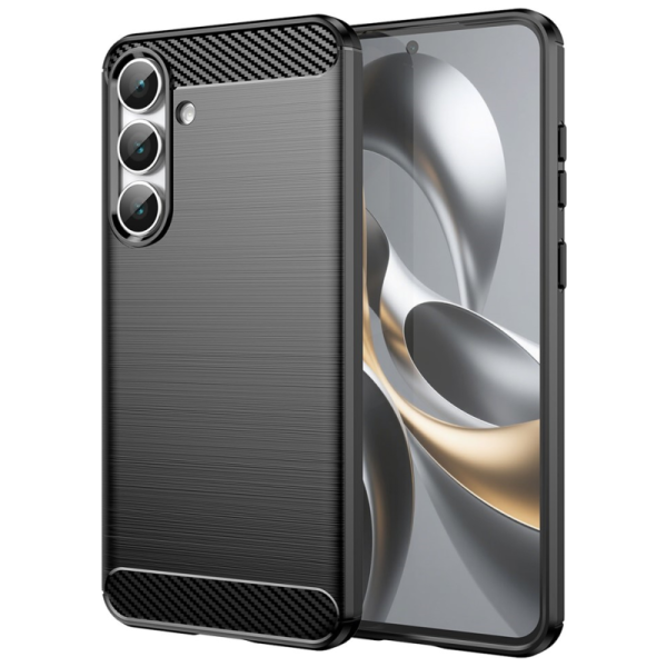 Твердый силиконовый чехол (TPU) "AILES" Carbon - чёрный (Galaxy S25 FE)
