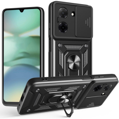 Xiaomi Redmi A5 "AMORUS" pastiprinātas aizsardzības melns apvalks | Vacins.lv