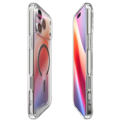 Apple iPhone 17 Pro "Spigen" Ultra MagFit dzidrs, caurspīdīgs cieta silikona apvalks | vacins.lv