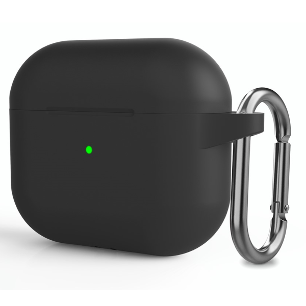 "Carabiner" Silikona maciņš austiņām - melns (AirPods 3)