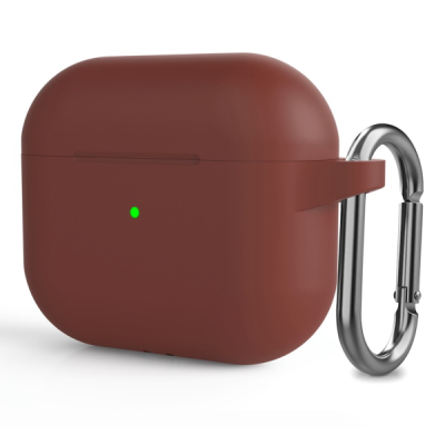 "Carabiner" Apple AirPods 3 silikona bordo maciņš austiņām | Vacins.lv