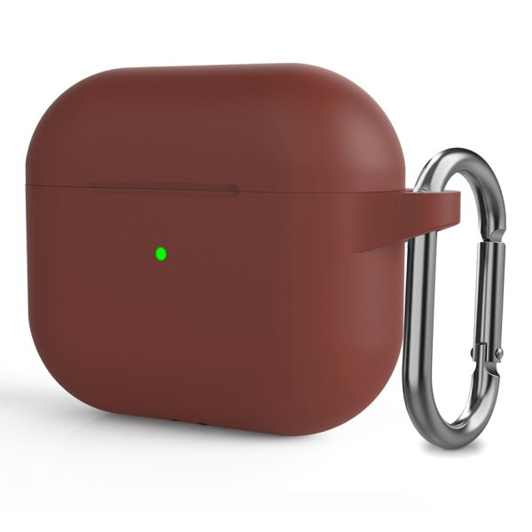 "Carabiner" Silikona maciņš austiņām - bordo (AirPods 3)
