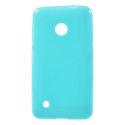 Nokia Lumia 530 (520 DS) Jelly Case gaiši zils cieta silikona (TPU) futrālis / Vacins.lv