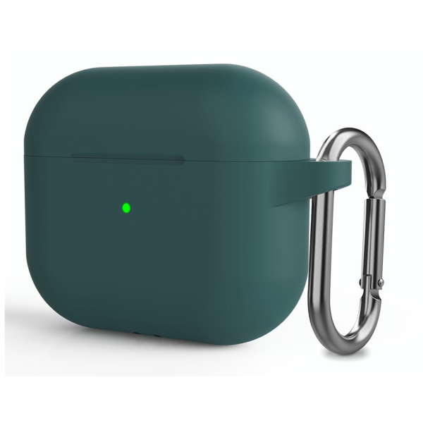 "Carabiner" Силиконовый чехол для наушников - зелёный (AirPods 3)