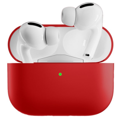 Apple AirPods Pro 2 silikona sarkans maciņš austiņām | Vacins.lv