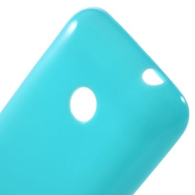 Nokia Lumia 530 (520 DS) Jelly Case gaiši zils cieta silikona (TPU) futrālis / Vacins.lv