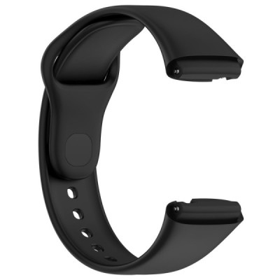 Твердый силиконовый чёрный браслет (TPU) для умных часов Xiaomi Redmi Watch 3 Lite / Watch 3 Active | Vacins.lv
