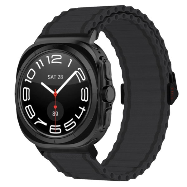 „KALEBOL“ умные часы тканевый браслет - чёрный (Galaxy Watch Ultra 47mm)