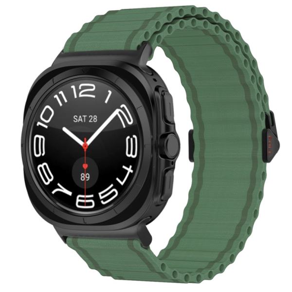 „KALEBOL“ умные часы тканевый браслет - зелёный (Galaxy Watch Ultra 47mm)