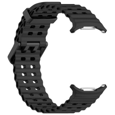 Viedā pulksteņa Samsung Galaxy Watch Ultra 47mm cietā silikona (TPU) siksniņa - melns | Vacins.lv