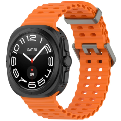Viedā pulksteņa Samsung Galaxy Watch Ultra 47mm cietā silikona (TPU) siksniņa - oranžs | Vacins.lv