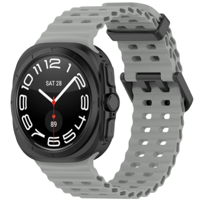 Viedā pulksteņa Samsung Galaxy Watch Ultra 47mm cietā silikona (TPU) siksniņa - pelēks | Vacins.lv