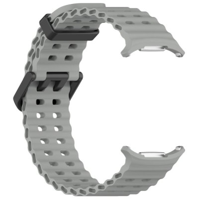 Viedā pulksteņa Samsung Galaxy Watch Ultra 47mm cietā silikona (TPU) siksniņa - pelēks | Vacins.lv