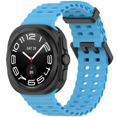 Viedā pulksteņa Samsung Galaxy Watch Ultra 47mm cietā silikona (TPU) siksniņa - gaiši zils| Vacins.lv