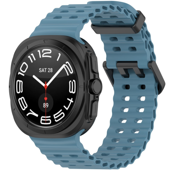 Твердый силиконовый (TPU) ремешок для умных часов - синий (Galaxy Watch Ultra 47mm)