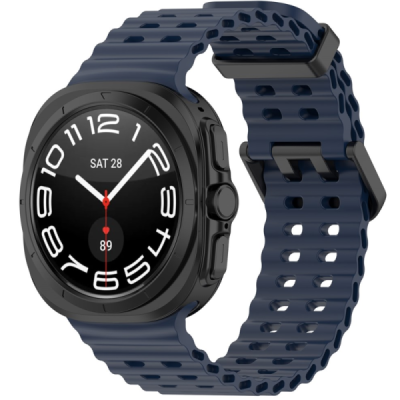 Viedā pulksteņa Samsung Galaxy Watch Ultra 47mm cietā silikona (TPU) siksniņa -  tumši zils | Vacins.lv