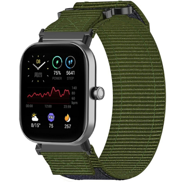 „Strap“ viedpulksteņa auduma aproce - zaļš (Galaxy Watch FE 40mm / Watch7 44mm / 40mm Loop)