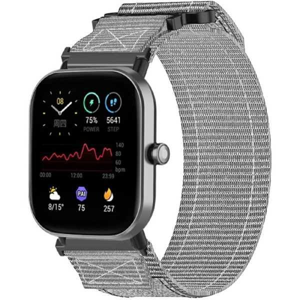 „Strap“ viedpulksteņa auduma aproce - pelēks (Galaxy Watch FE 40mm / Watch7 44mm / 40mm Loop)