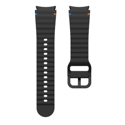 "KALEBOL" Viedā pulksteņa Samsung Galaxy Watch7 44mm 40mm / Watch FE 40mm cietā silikona (TPU) siksniņa - melns | Vacins.lv