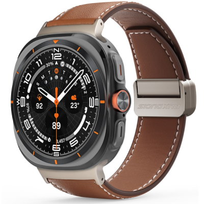 „DUX DUCIS“ viedā pulksteņa Samsung Galaxy Watch Ultra 47mm ādas siksniņa - brūns | Vacins.lv