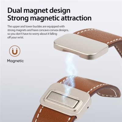 „DUX DUCIS“ viedā pulksteņa Samsung Galaxy Watch Ultra 47mm ādas siksniņa - brūns | Vacins.lv