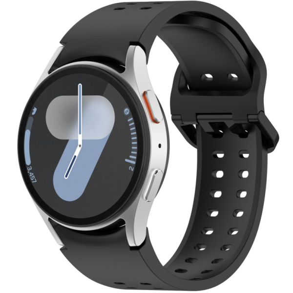 Твердый силиконовый (TPU) ремешок для умных часов - чёрный (Galaxy Watch7 44mm / FE 40mm)
