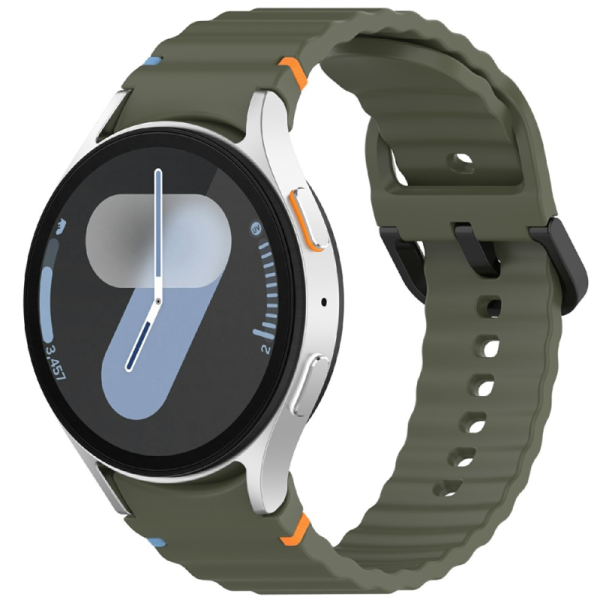 Твердый силиконовый (TPU) ремешок для умных часов - зелёный (Galaxy Watch7 44mm / 40mm / Watch FE 40mm / Watch6 40mm / 44mm)