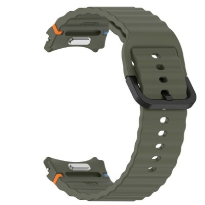Твердый силиконовый зелёный браслет (TPU) для умных часов Samsung Galaxy Watch7 44mm / 40mm / Watch FE 40mm / Watch6 40mm / 44mm