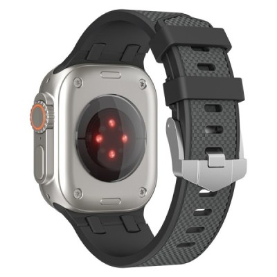 Viedā pulksteņa Apple Watch Ultra 3 2 1 49mm / Series 11 10 46mm / 9 8 7 45mm / SE3 SE2 SE 6 5 4 44mm / 3 2 1 42mm cietā silikon